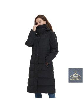 Women's Thickened Warm Insulated Long Parka Jacket with Hood